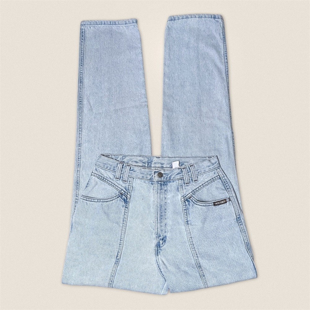 Vintage Western Rockies Rocky Mountain Relaxed Yoke Jeans LONG‎ - Size 28 x 36